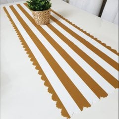 Trendy Renkli Şerit Model Dekoratif Runner 40x140cm
