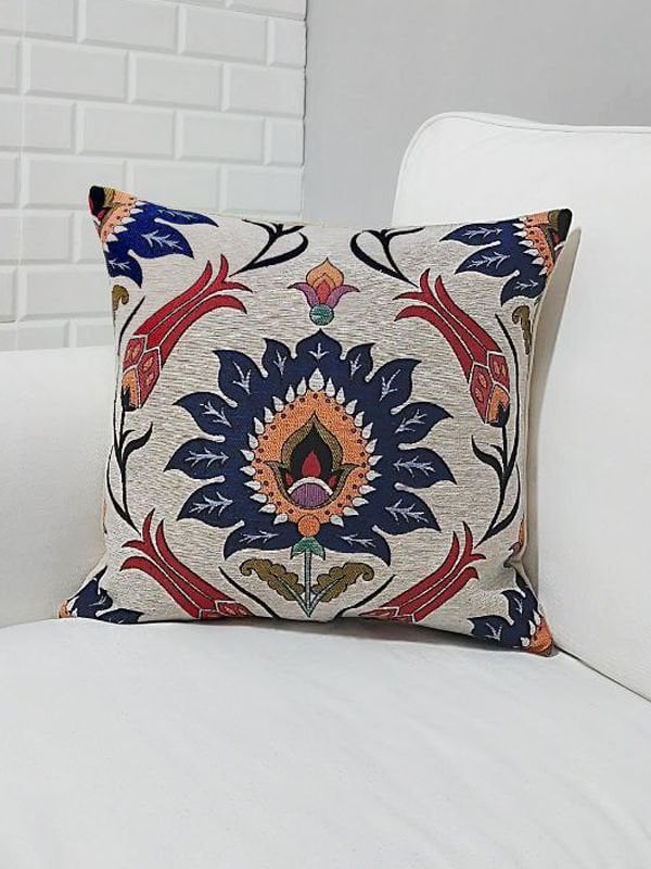 Goblen Dokuma Kırlent Kılıfı 43x43cm