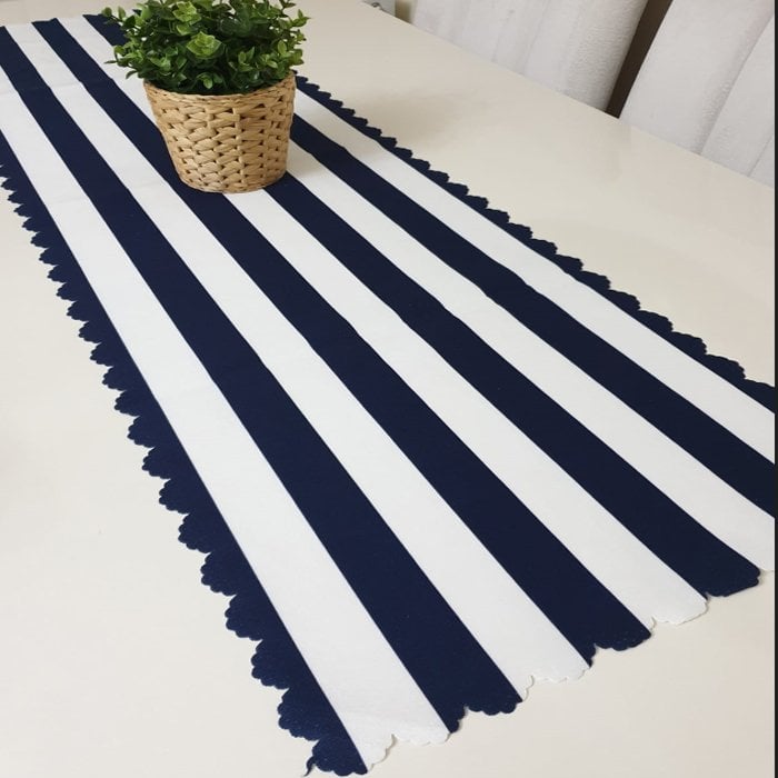 Trendy Renkli Şerit Model Dekoratif Runner 40x140cm